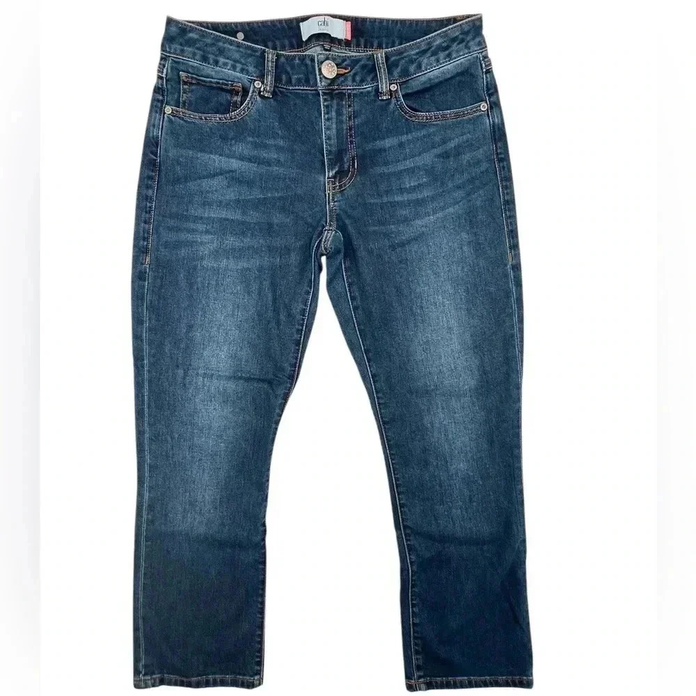 CAbi New Crop Medium Wash Mid Rise 25" Denim Jeans Size 6